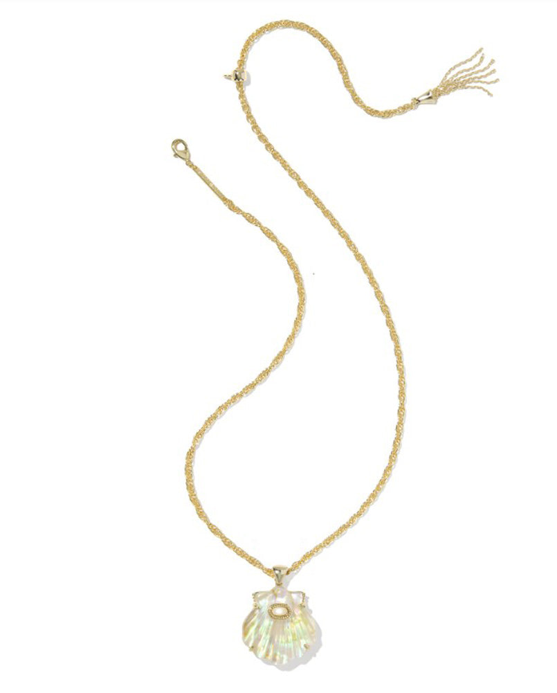 Lucia Shell Pendant Necklace Gold Iridescent Abalone by Kendra Scott