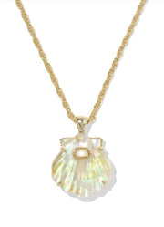 Lucia Shell Pendant Necklace Gold Iridescent Abalone by Kendra Scott