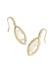 Ophelia Small Drop Earring Gold Light Mauve Illusion by Kendra Scott