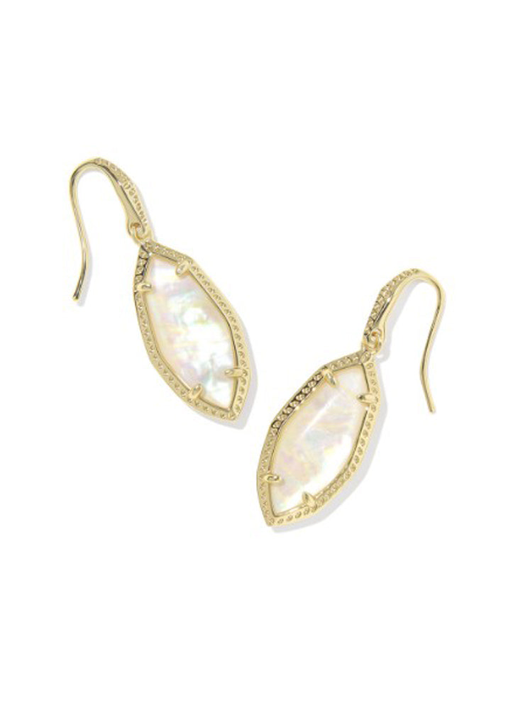 Ophelia Small Drop Earring Gold Light Mauve Illusion by Kendra Scott