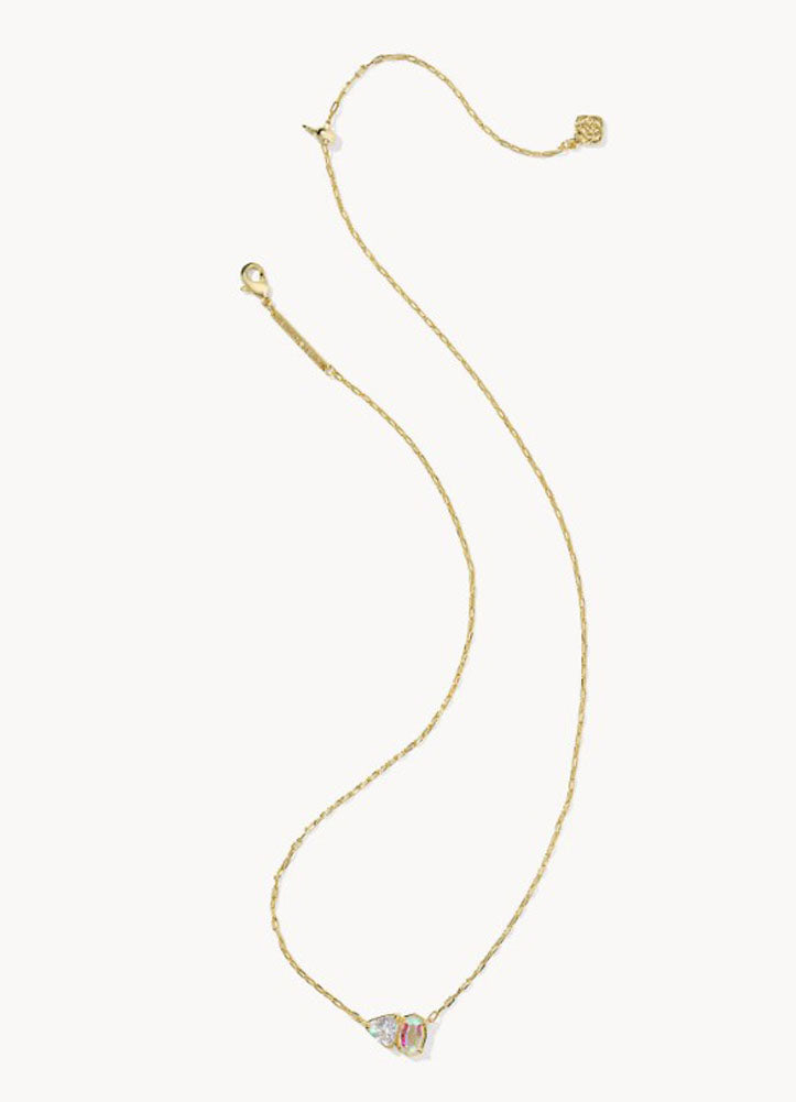 Tatum Short Pendant Necklace White CZ Mix by Kendra Scott