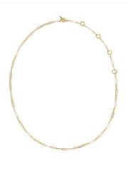 Courtney Enamel Link Necklace Gold White Enamel by Kendra Scott