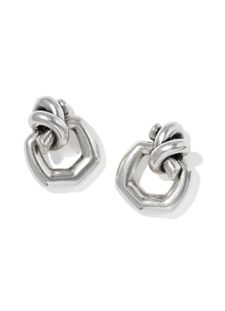 Parker Knot Open Frame Earring Vintage Silver Metal by Kendra Scott