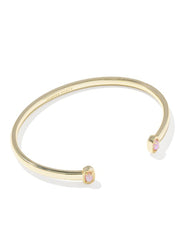 Mini Elton Cuff Bracelet Gold Light Pink Lab Opal by Kendra Scott