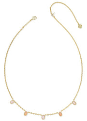 Mini Elisa Strand Necklace Gold Pink Mix by Kendra Scott