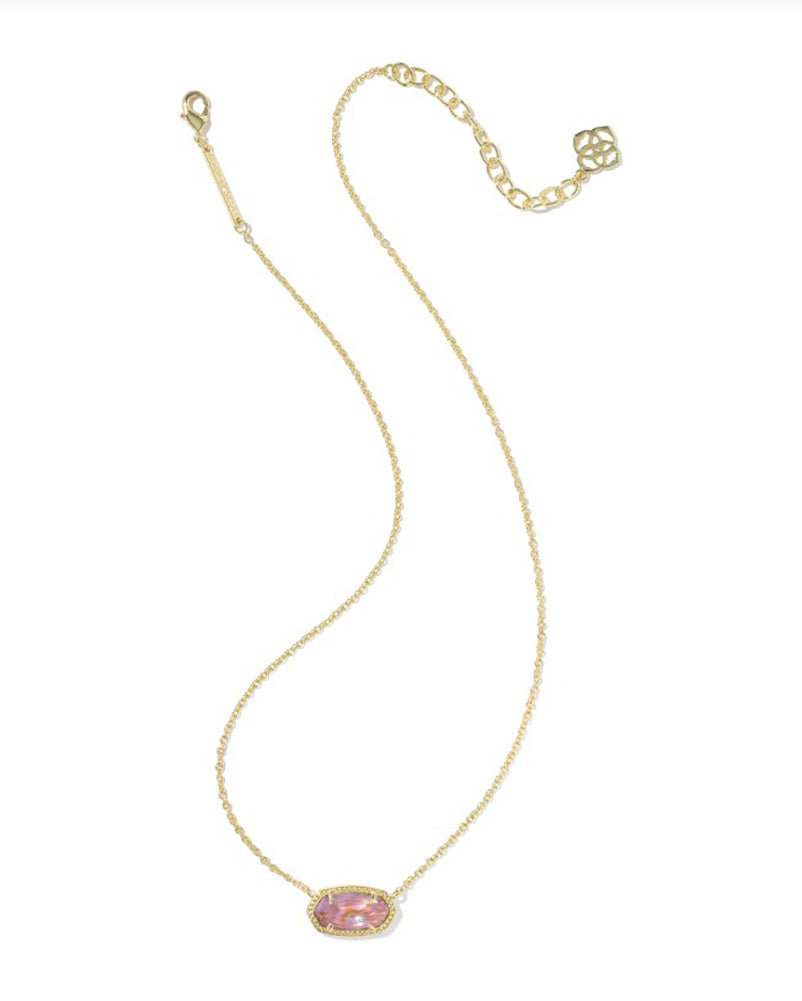 Elisa Necklace Gold Light Mauve Illusion by Kendra Scott