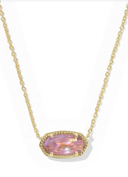 Elisa Necklace Gold Light Mauve Illusion by Kendra Scott