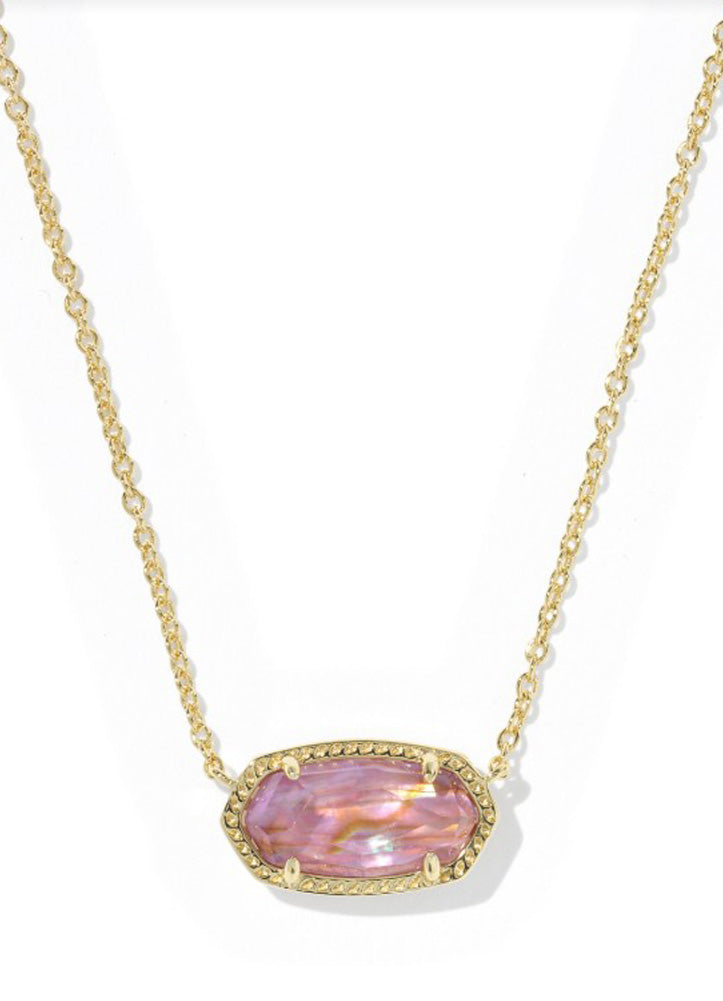 Elisa Necklace Gold Light Mauve Illusion by Kendra Scott