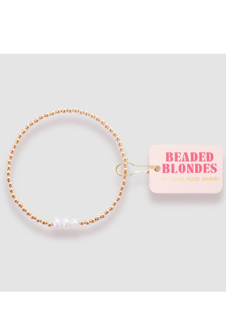 Harper Pearl Beaded Bracelet by Beaded Blondes