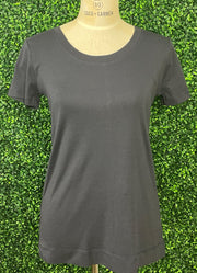 Solid SS Scoop Neck Top in Navy by Keren Hart