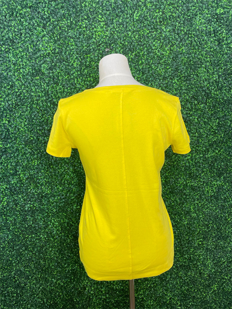 Solid SS Scoop Neck Top in Yellow by Keren Hart