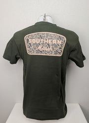 Branding- Retro Camo Tee Dark Olive by Southern Marsh
