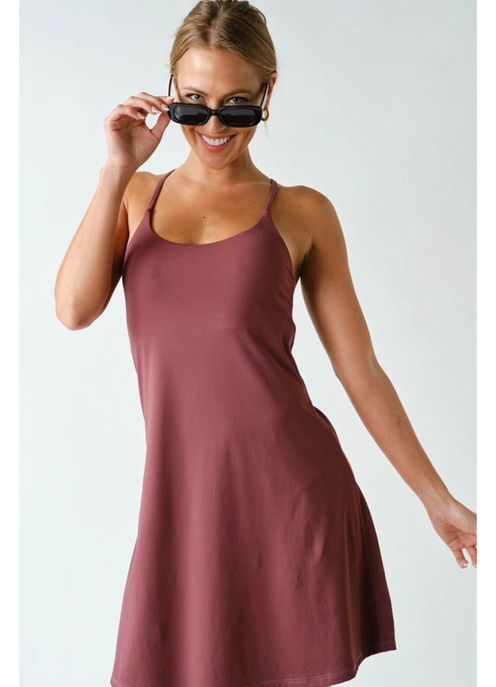 ReLuxe Active Dress in Rosewood by Mono B