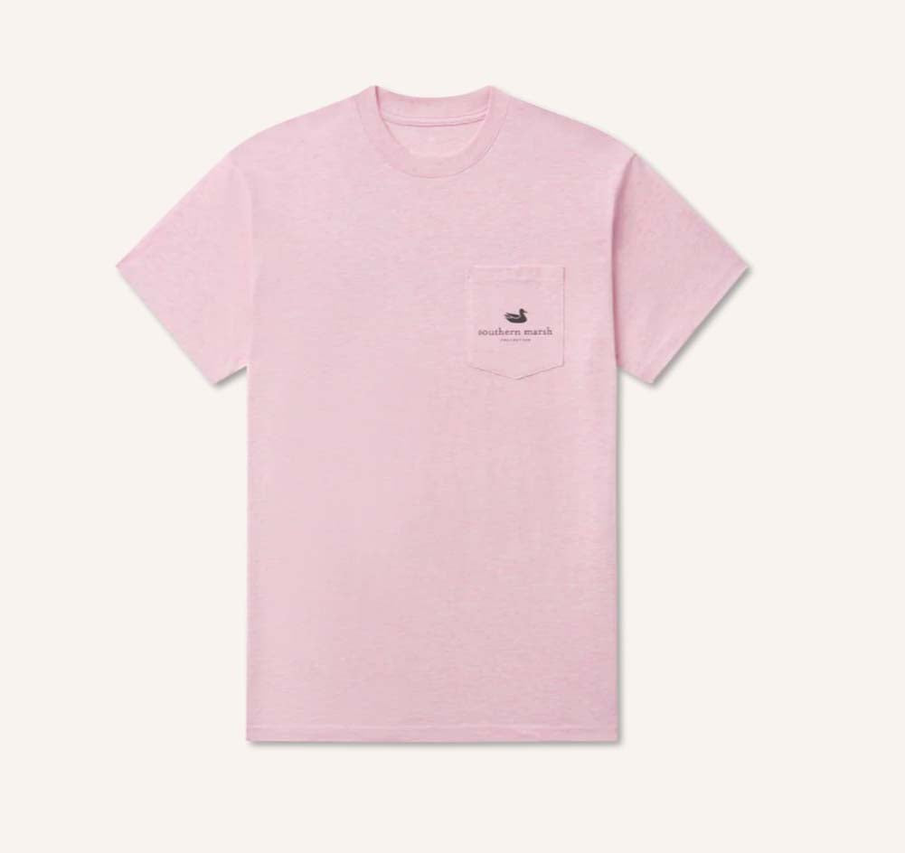 Vintage Duck Decoy Tee Camo in Washed Camellia by Southern Marsh