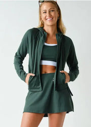 Venice Zip Up Hooded Jacket in Sycamore by Mono B