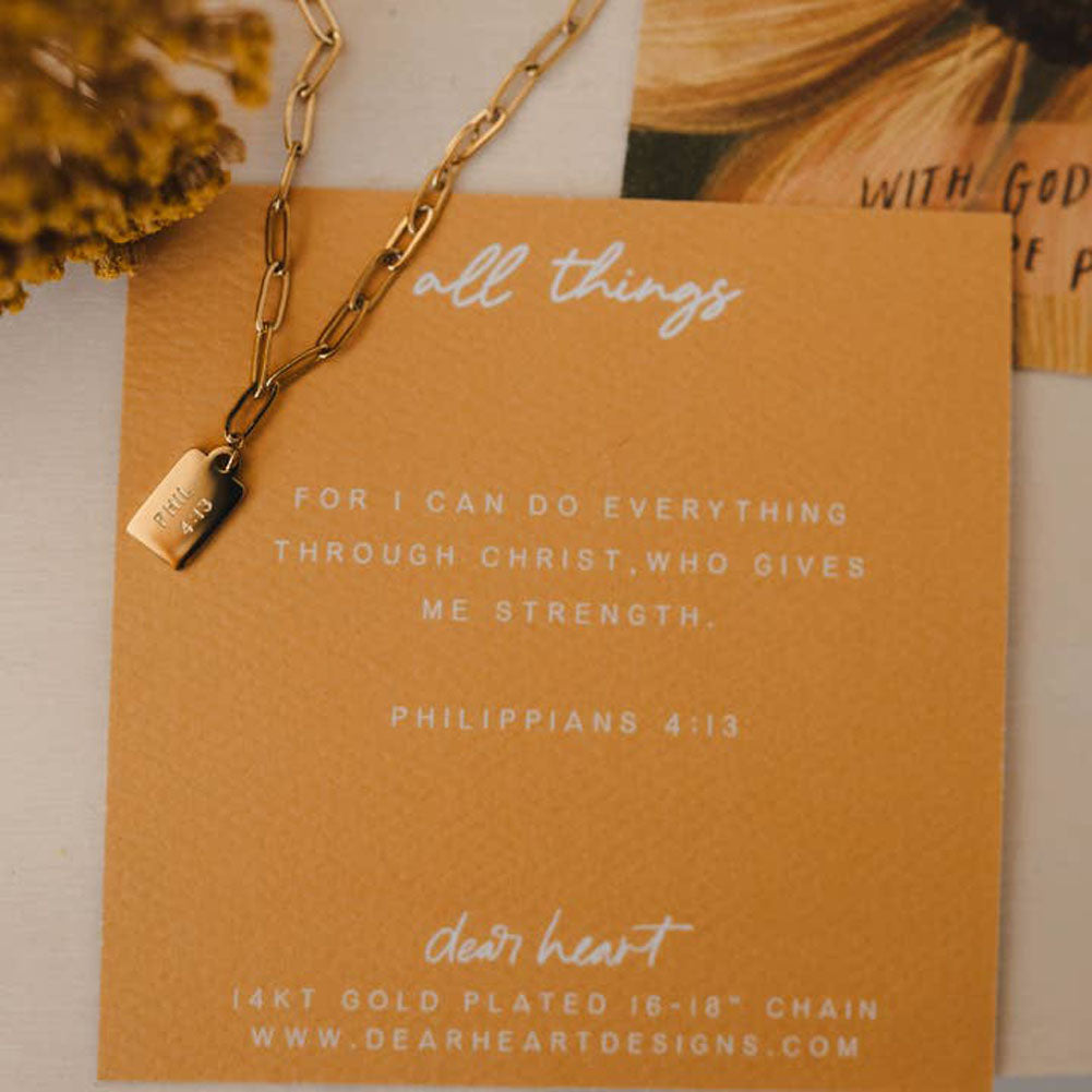 All Things Mini Tag Necklace by Dear Heart