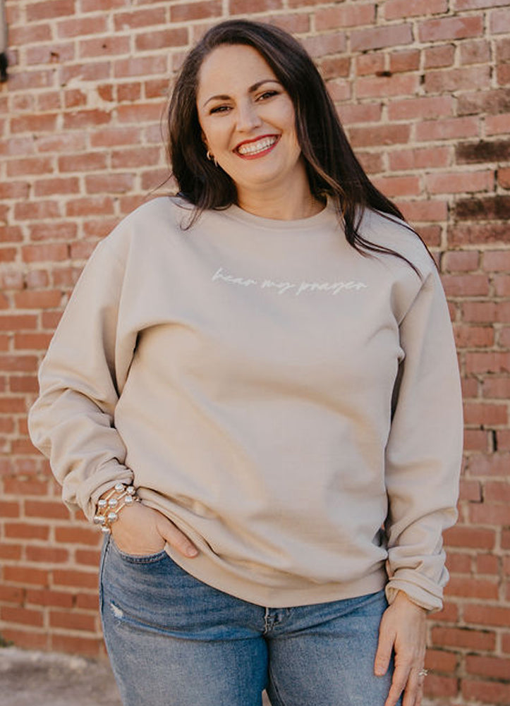 Amen Sweatshirt in Sand by Southern Bliss
