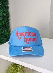 American Honey Trucker Hat in Columbia Blue by Al + Gray