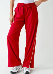 Finish Line Track Pants in Smitten Cherry by Mono B