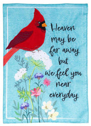 Cardinal Memorial Applique Garden Flag by Evergreen