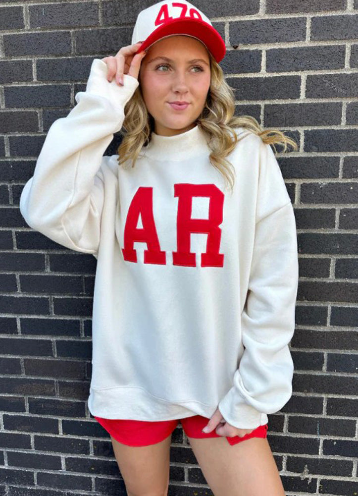 AR Embroidered Mockneck Sweatshirt by Social Statement