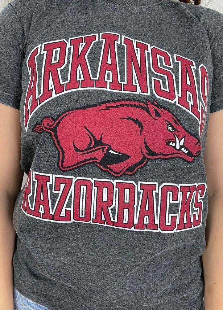 Arkansas Wayne SS Vintage Boyfriend Top in Black by Pressbox