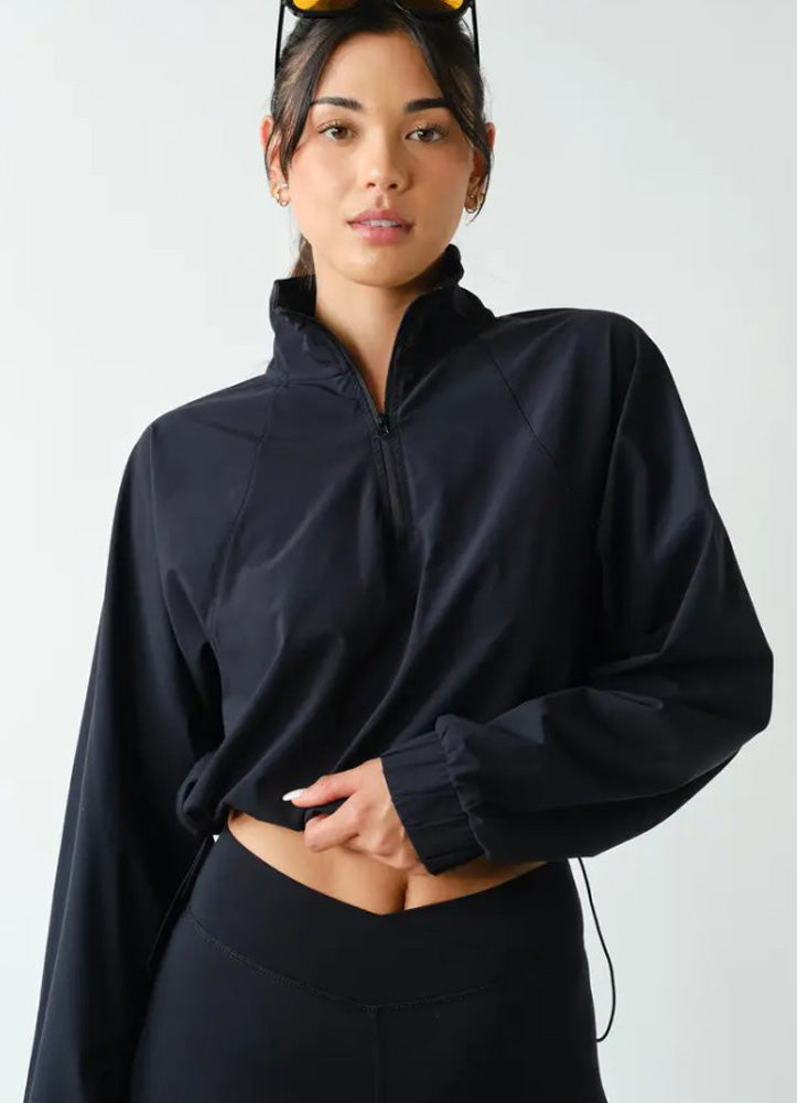 Sculpt Half Zip Pullover in Black by Mono B