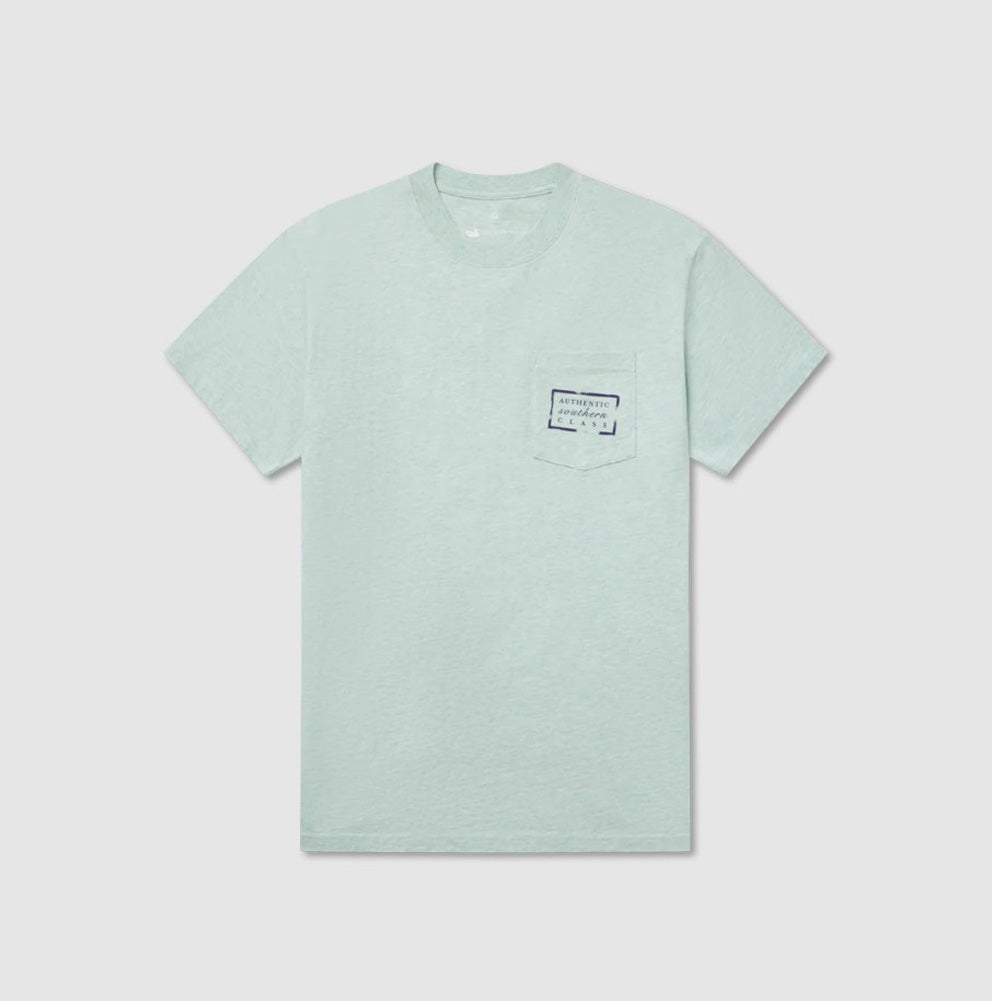 Authentic Tee in Washed Honeydew by Southern Marsh