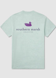 Authentic Tee in Washed Honeydew by Southern Marsh
