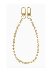 Gold Textured Bag Charm Chain by Whats Hot