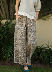 Plus Leopard Print Pull On Pants by Jodifl