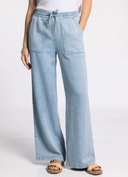 Pearla Pants in Blue Chambray