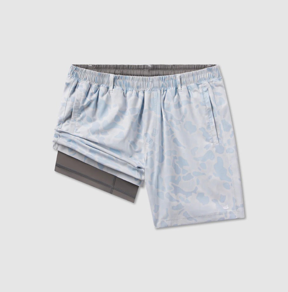 Billfish Lined Performance Shorts in Mist Blue by Southern Marsh