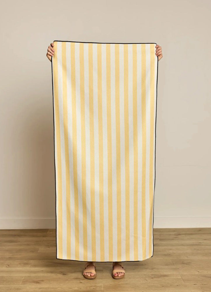 Cabana Yellow Beach Towel by Geometry