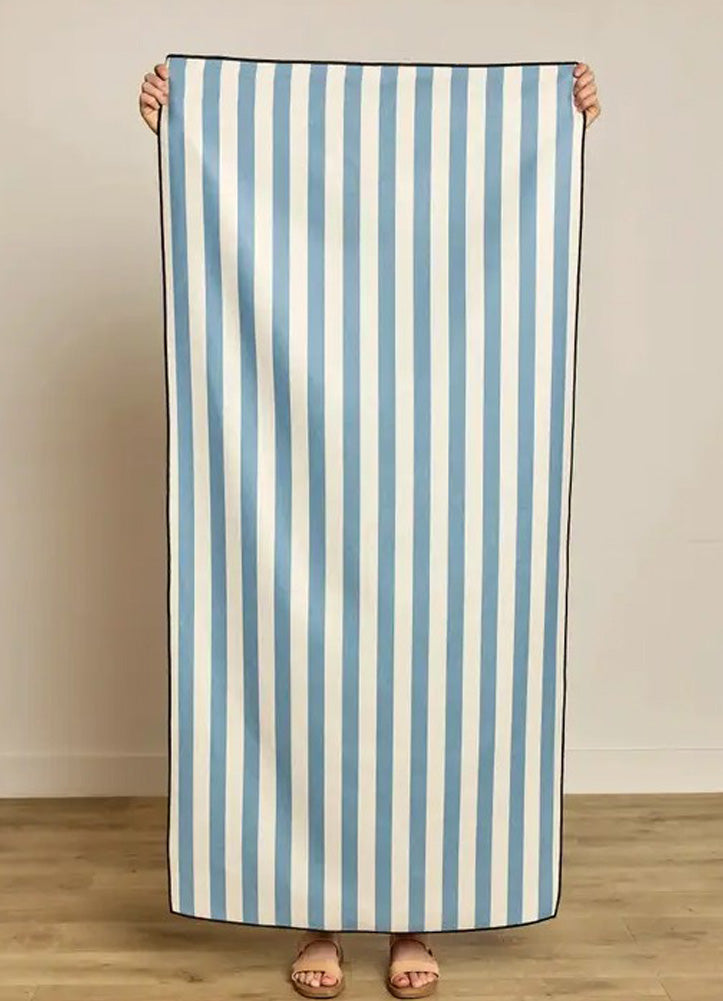 Cabana Riviera Blue Beach Towel by Geometry
