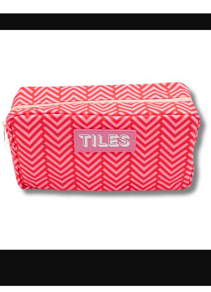 Premium Mahjong Tile Bag Geometric Pink by My Fair Mahjong
