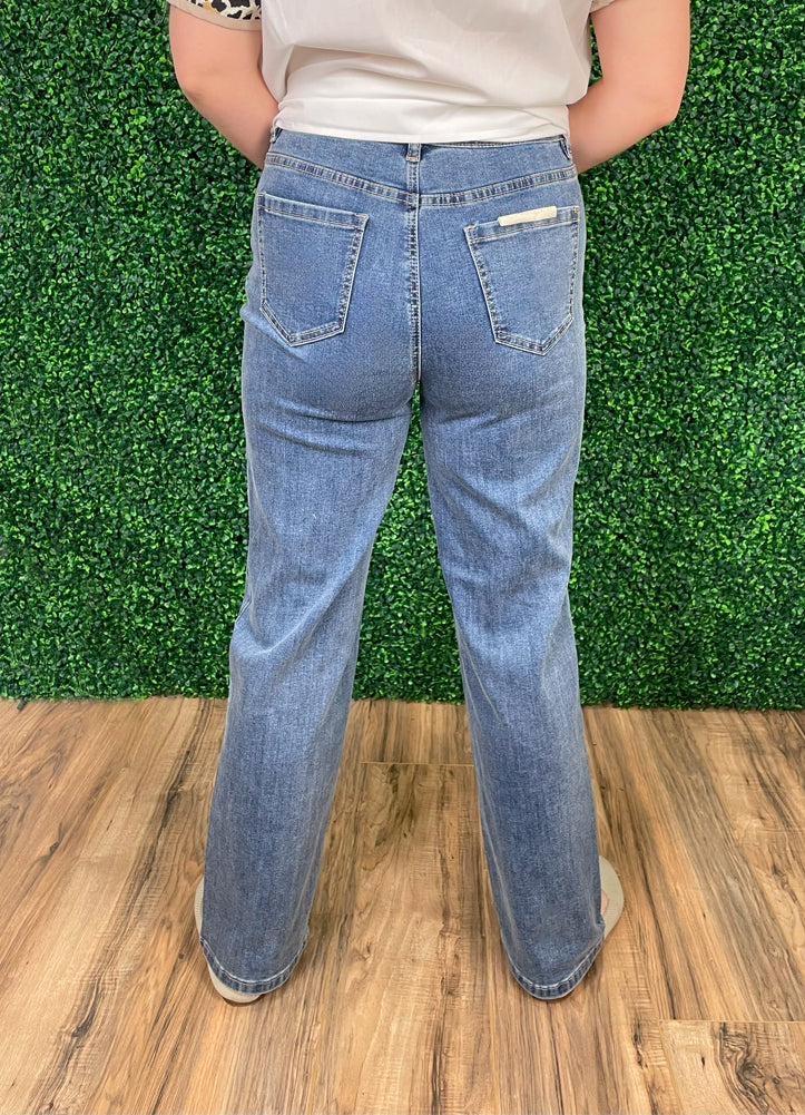 Charlotte Straight Leg in Medium Blue by Charlie B