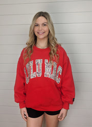 Lulu Mac Red and Camo Sweatshirt by Girlie Girl
