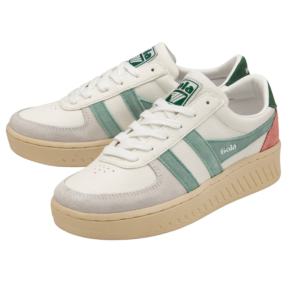 Grandslam Trident in White/Green Mist/Evergreen by Gola