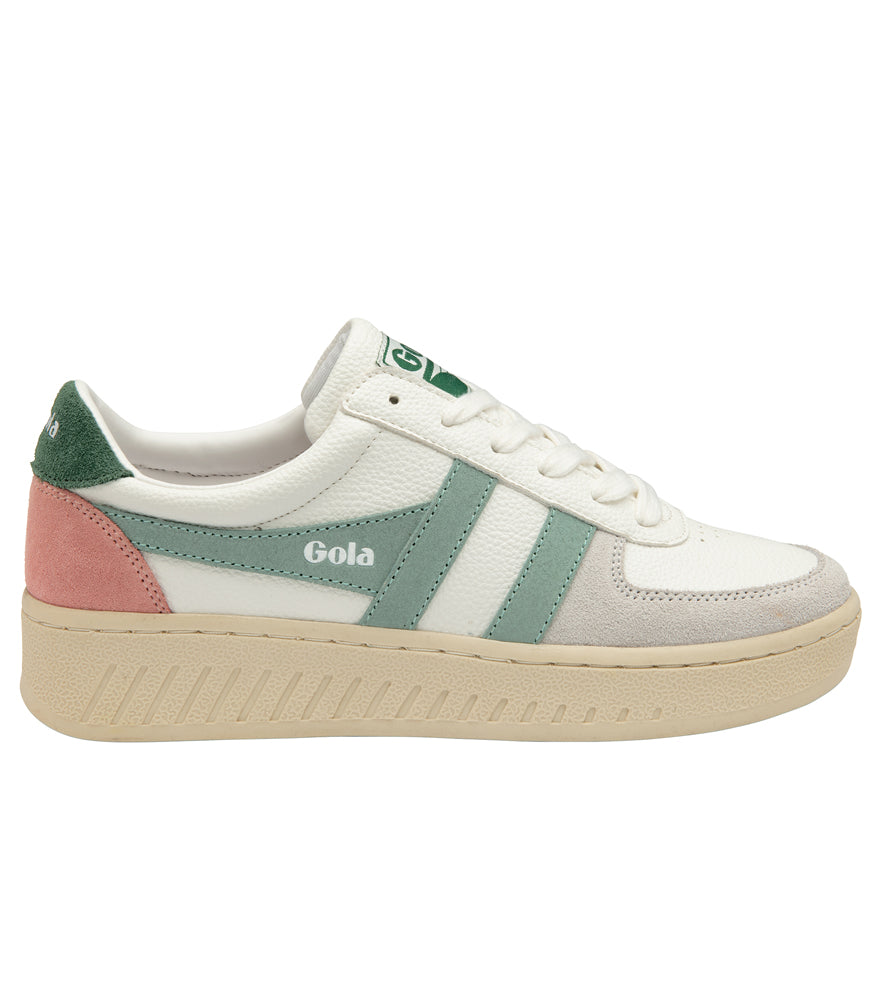 Grandslam Trident in White/Green Mist/Evergreen by Gola
