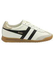 Torpedo Leather Sneakers in Off White/Black/Gold by Gola