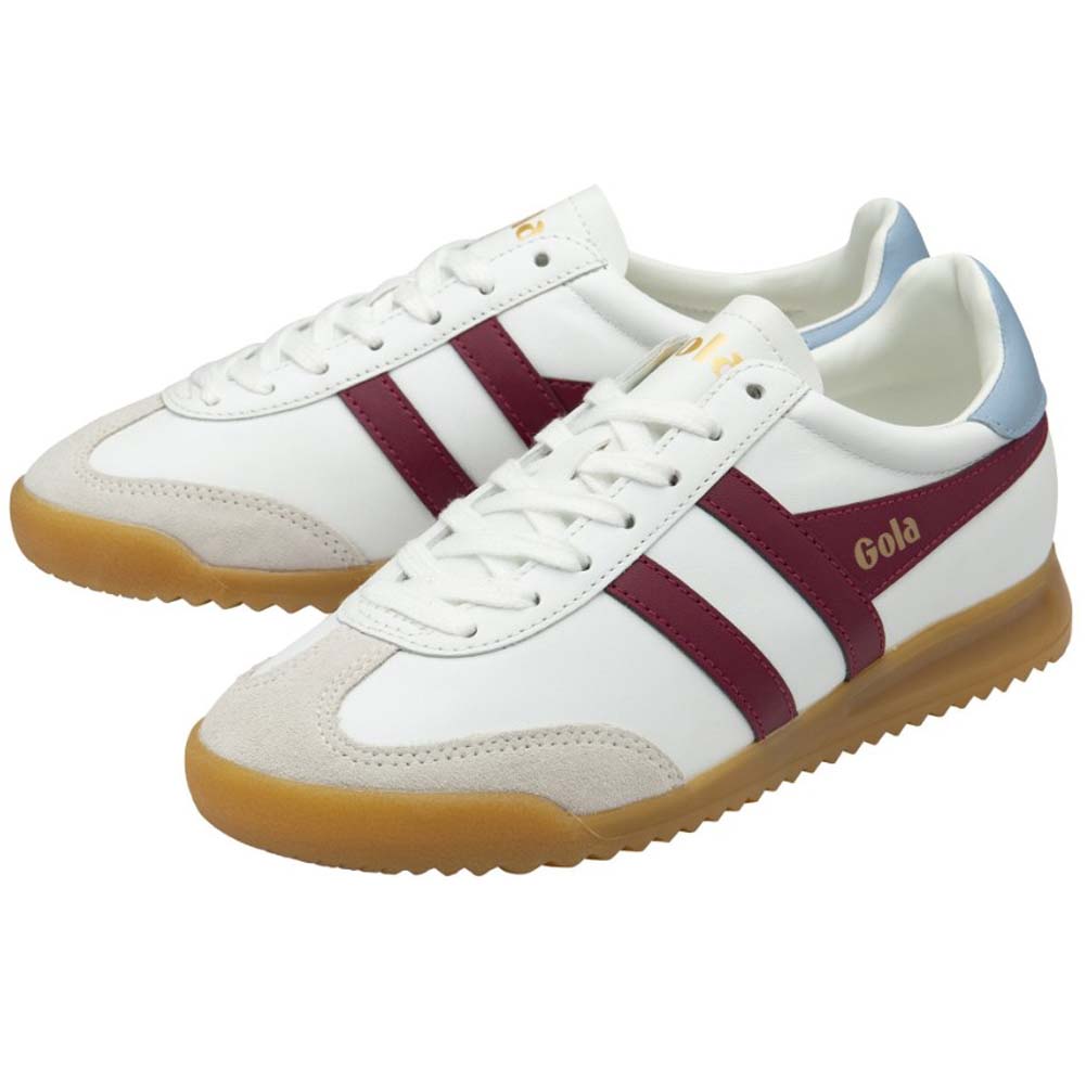 Torpedo Leather Sneakers in White/Cerise/Air by Gola