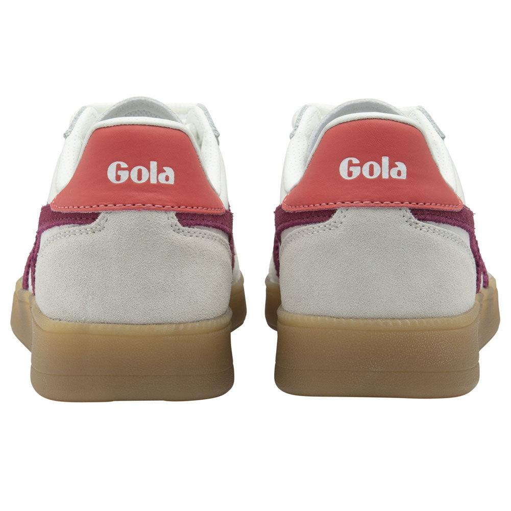 Viper Leather Sneakers in White/Cerise/Coral/Gum by Gola