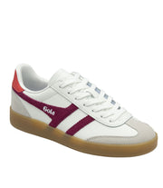 Viper Leather Sneakers in White/Cerise/Coral/Gum by Gola