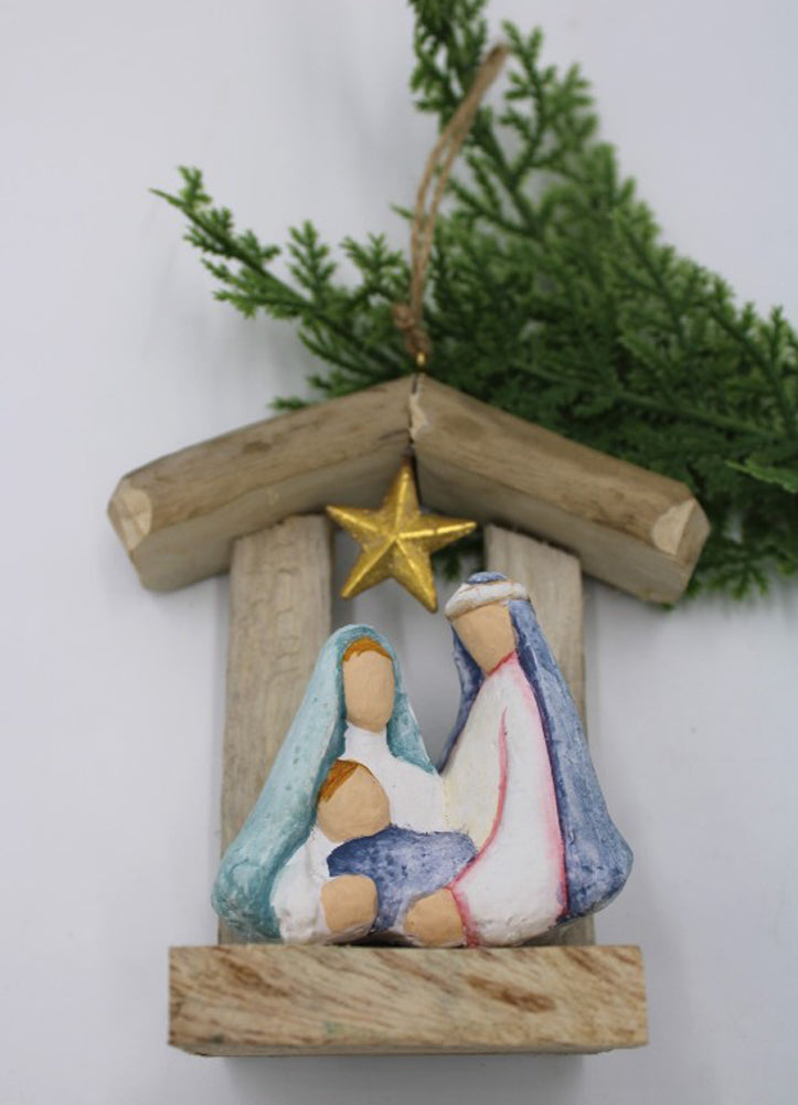 Driftwood Creche Ornament by Trade Cie