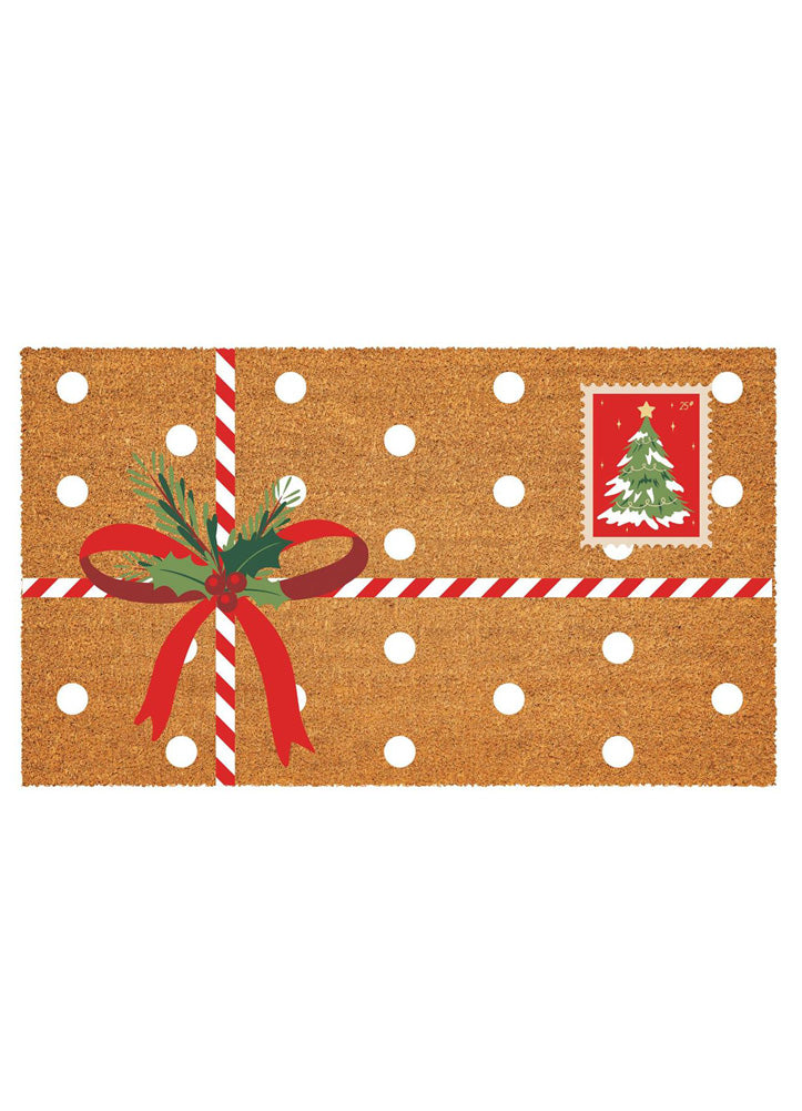 Christmas Postcard Coir Mat by Evergreen