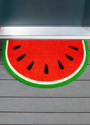 Sweet Summer Piggy Watermelon Shaped Coir Mat by Evergreen