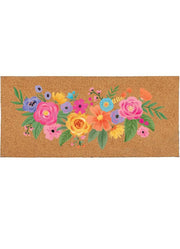 Spring Blossom Flocked Coir Sassafras Switch Mat by Evergreen