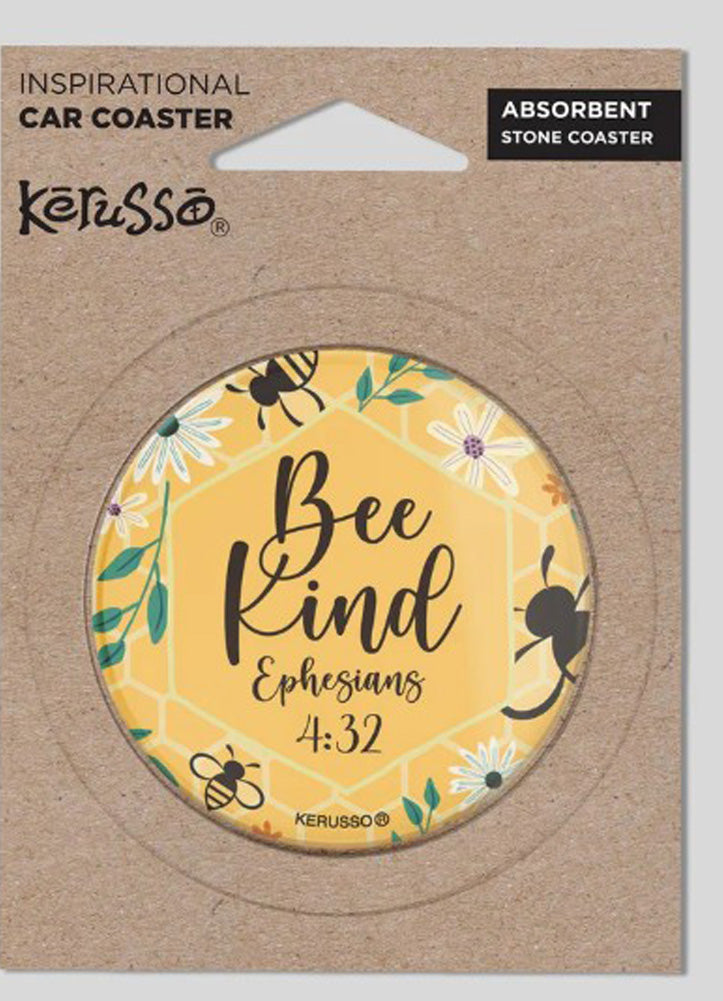 Bee Kind Car Coaster by Kerusso