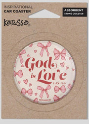 God Is Love Car Coaster by Kerusso